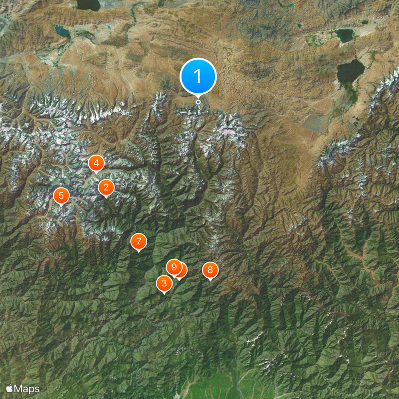 Gurudongmar Lake Map