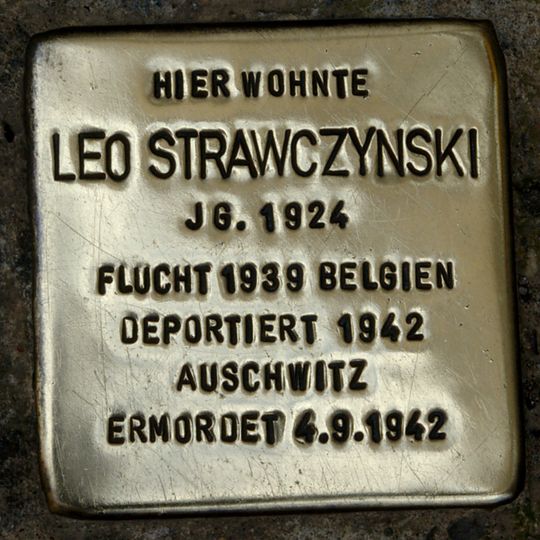 Stolperstein à la mémoire de Leo Strawczynski