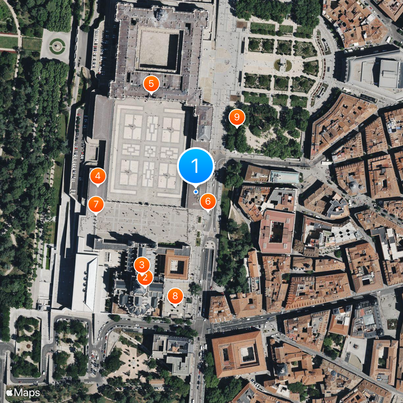 Koninklijk Paleis van Madrid Kaart