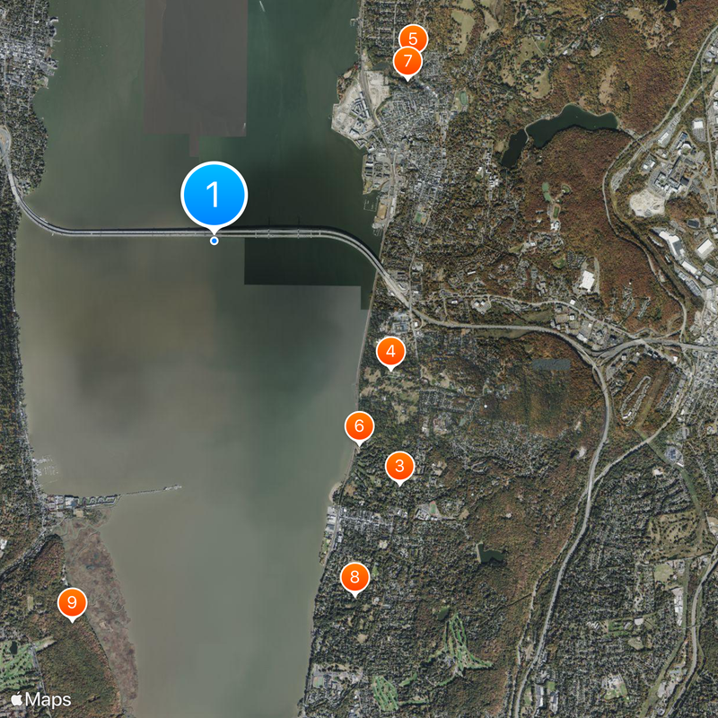 Tappan Zee Bridge Map