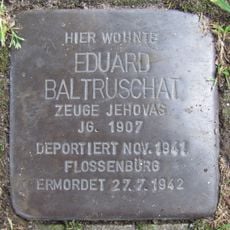 Stolperstein à la mémoire d’Eduard Baltruschat