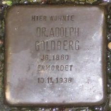 Stolperstein en memoria de Dr. Adolph Goldberg