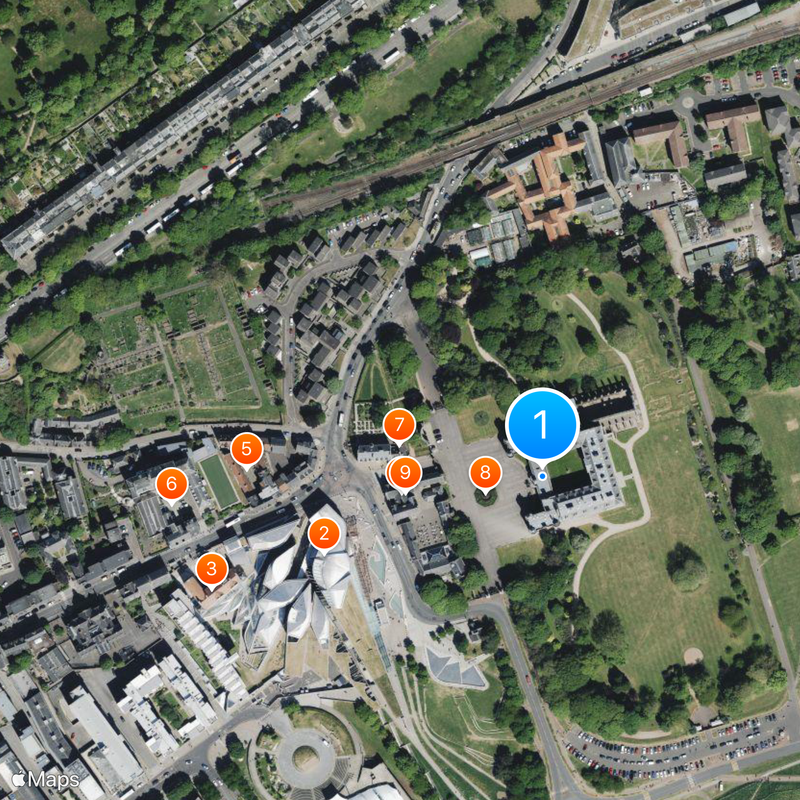 Palácio de Holyrood Mapa