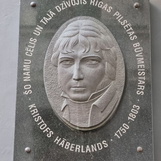 Commemorative plaque to Christoph Haberland