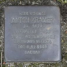 Stolperstein dedicated to Anton Kramer