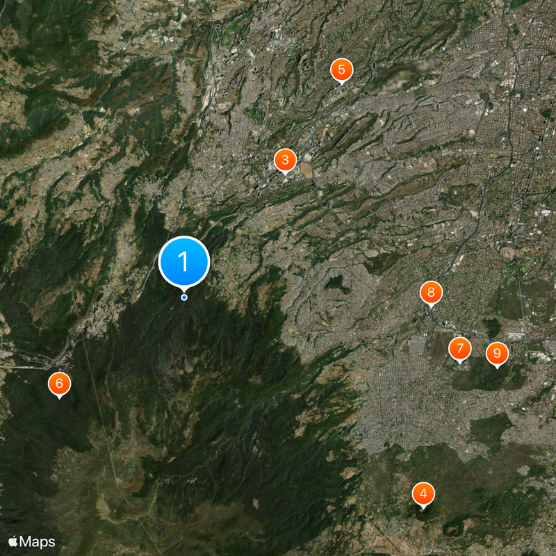 Desierto de los Leones National Park Mapa