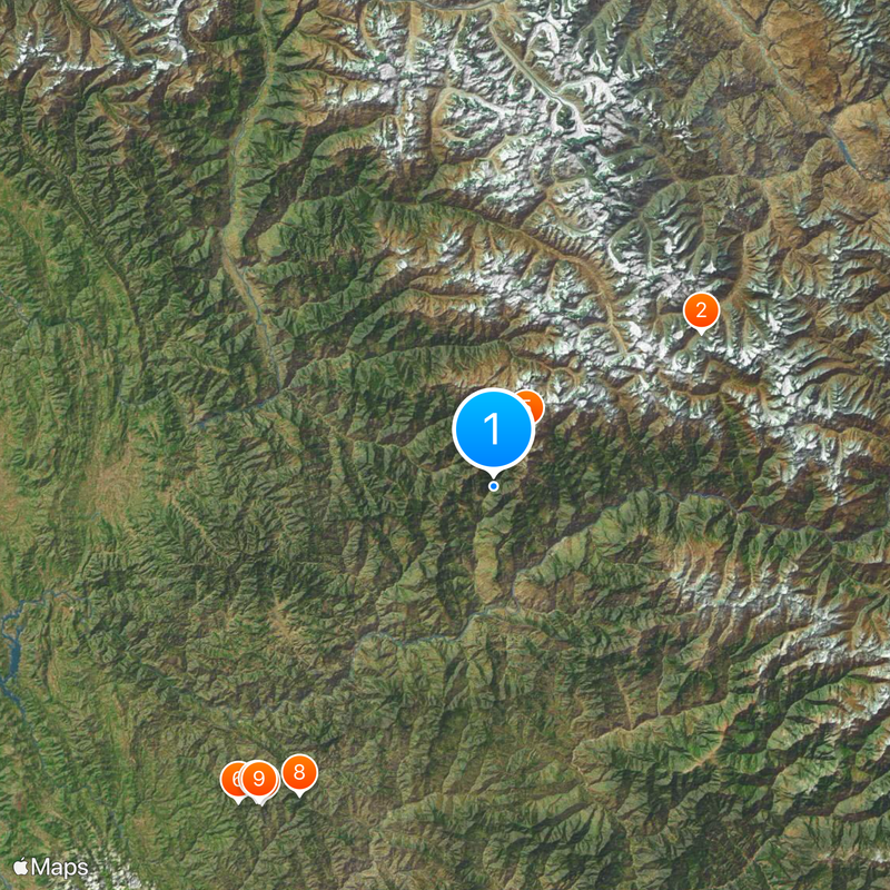 Pin Valley National Park Mappa