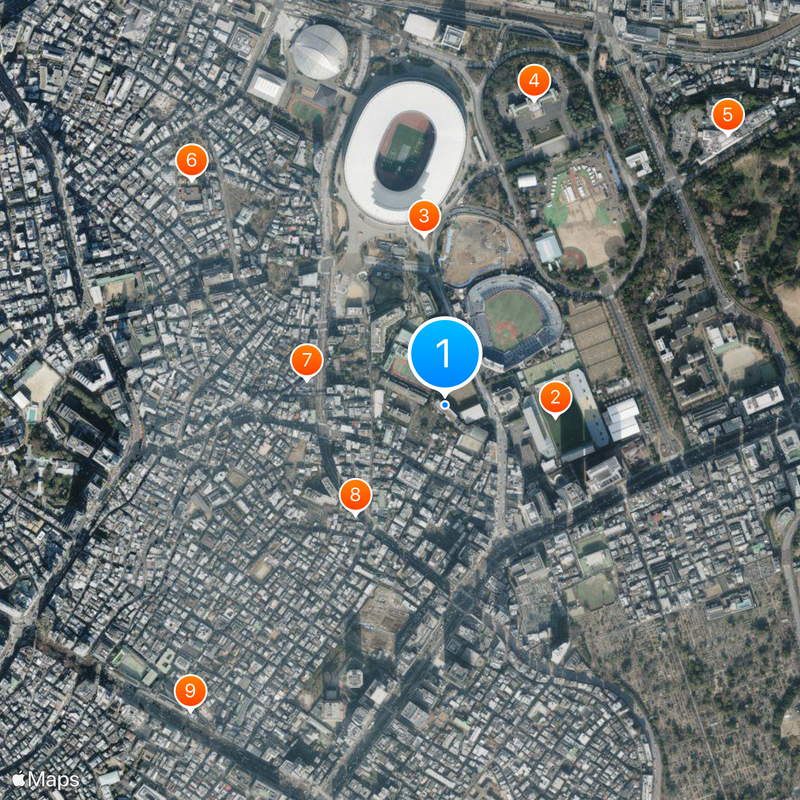 Tokyo Metropolitan Aoyama High School Map