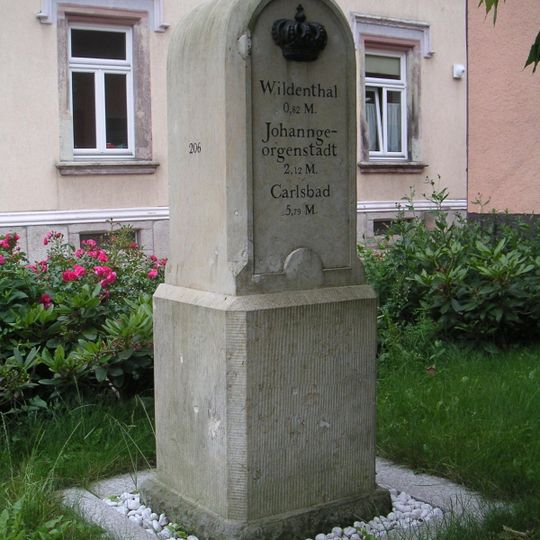 Kgl.-sächs. Postmeilenstein Karlsbader Straße Eibenstock