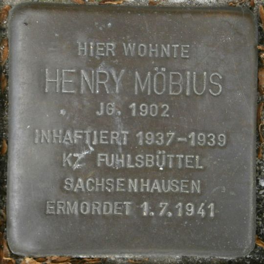 Stolperstein dedicated to Henry Möbius