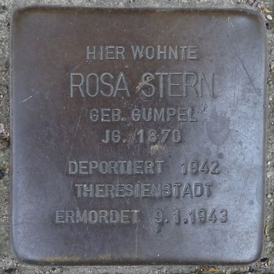 Stolperstein dedicated to Rosa Stern