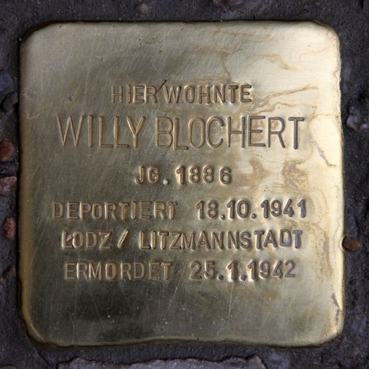 Stolperstein à la mémoire de Willy Blochert