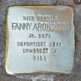 Stolperstein dedicated to Fanny Aronsohn