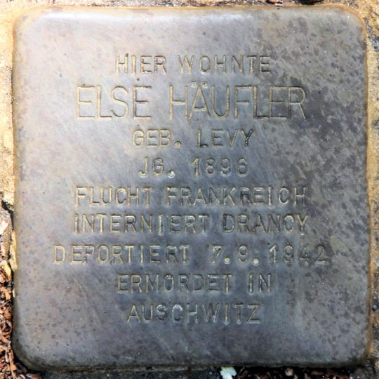 Stolperstein dedicated to Else Häufler