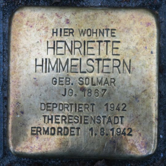 Stolperstein dedicated to Henriette Himmelstern