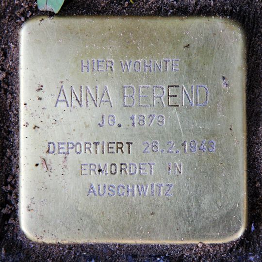 Stolperstein dedicated to Anna Berend