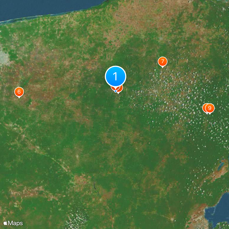 Chichén Itzá Kaart