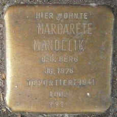 Stolperstein dedicated to Margarete Mandelik