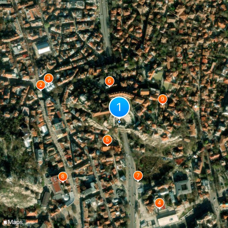 Plovdiv Roman theatre Map