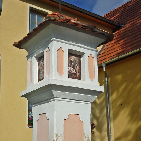 Brick column shrine