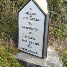 Milepost on A40
