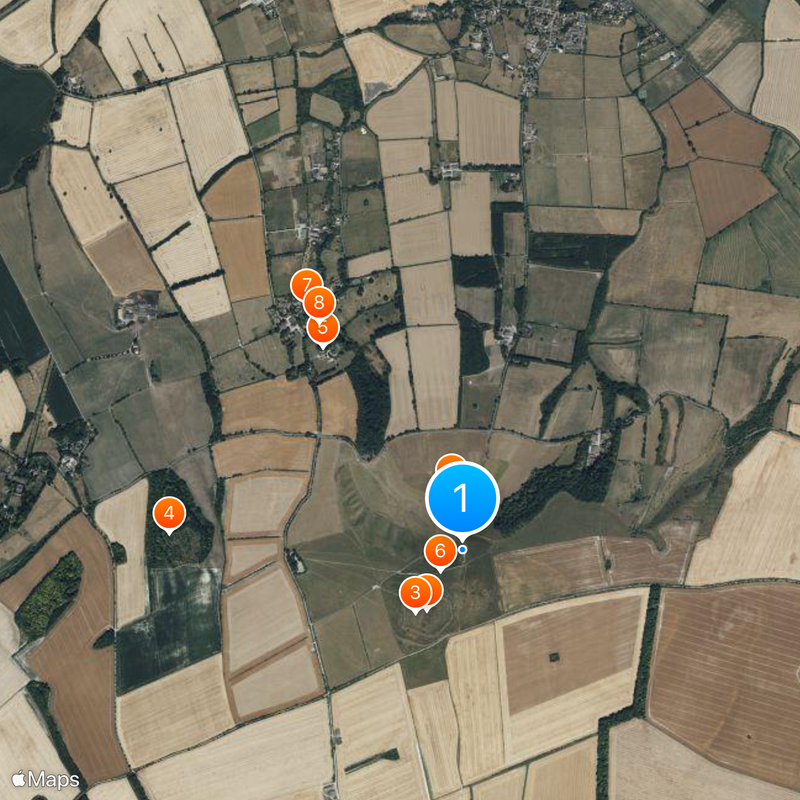 Biały Koń z Uffington Mapa
