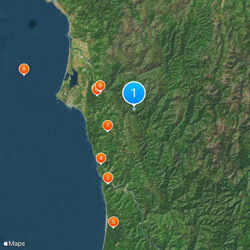 Comté de Del Norte Carte