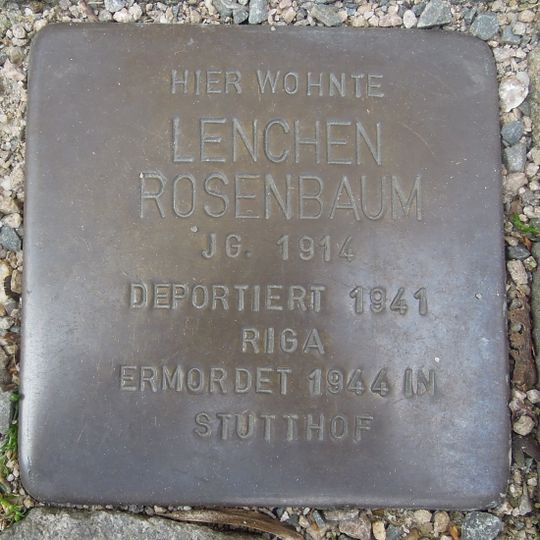 Stolperstein en memoria de Lenchen Rosenbaum