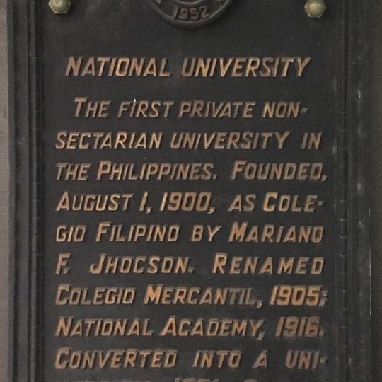 National University historical marker