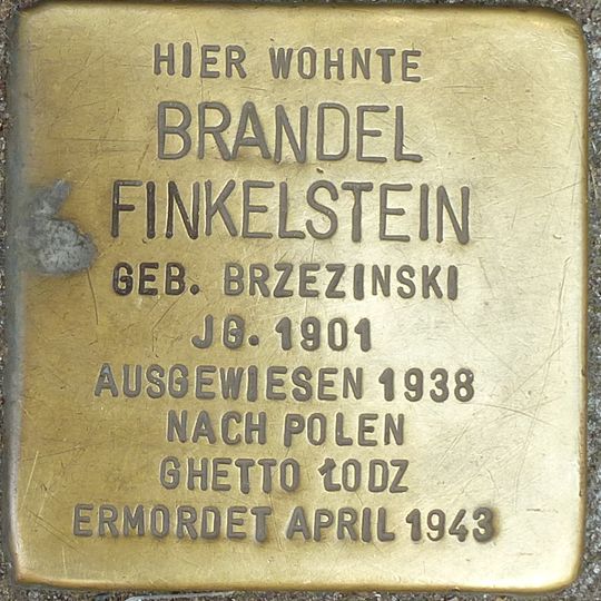Stolperstein en memoria de Brandel Finkelstein