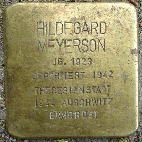 Stolperstein dedicated to Hildegard Meyerson