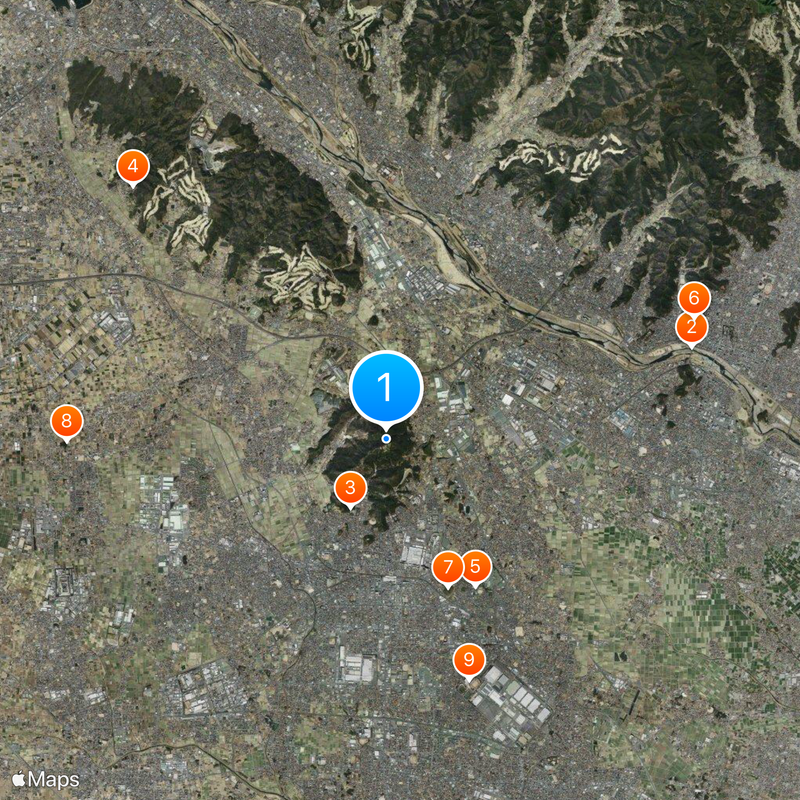 Kanayama Castle Mapa