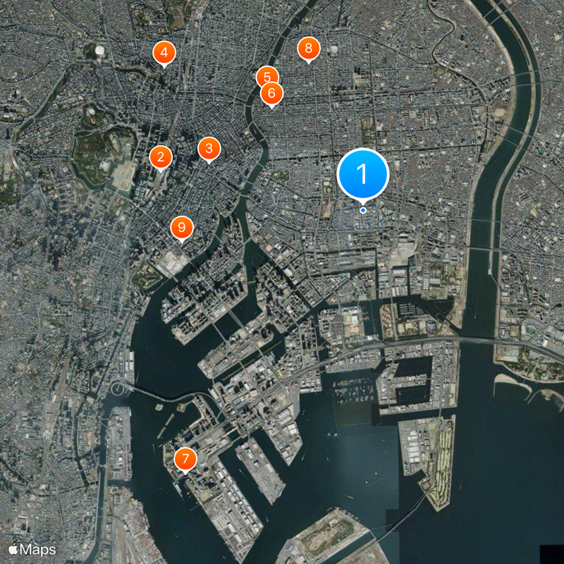 Arrondissement de Kōtō Carte