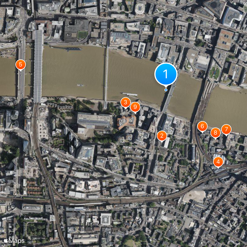 Southwark Bridge Mappa