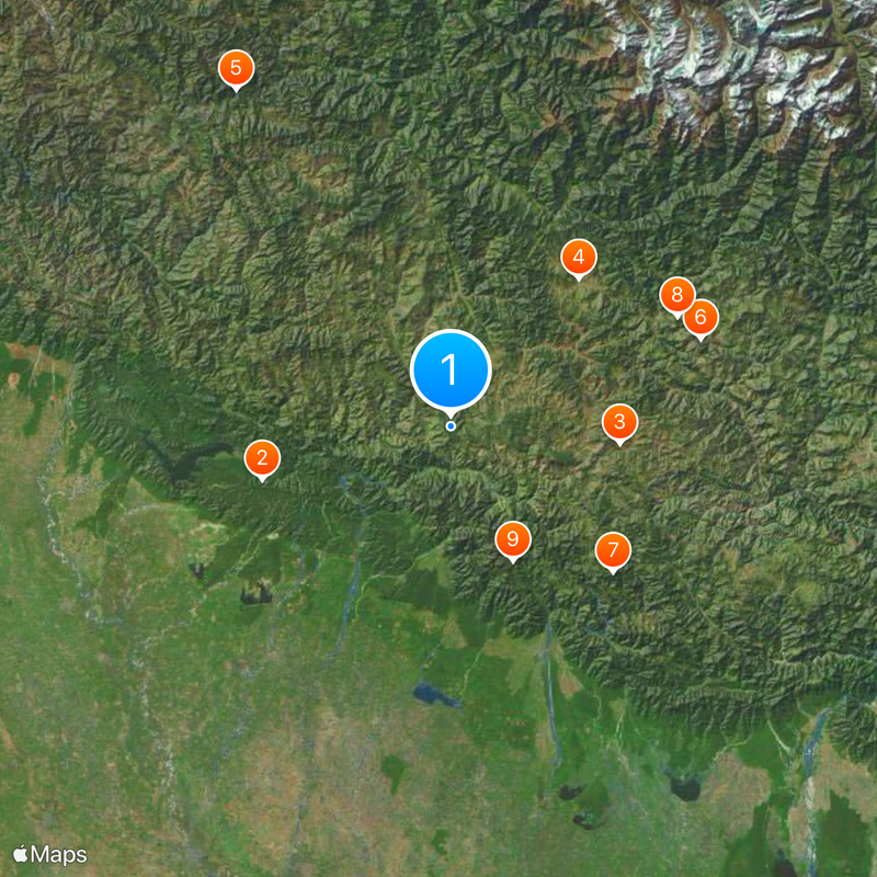 Binsar Wildlife Sanctuary Mapa