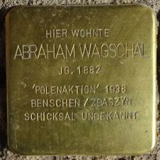 Stolperstein en memoria de Abraham Wagschal
