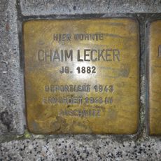 Stolperstein dedicated to Chaim (Karl) Lecker