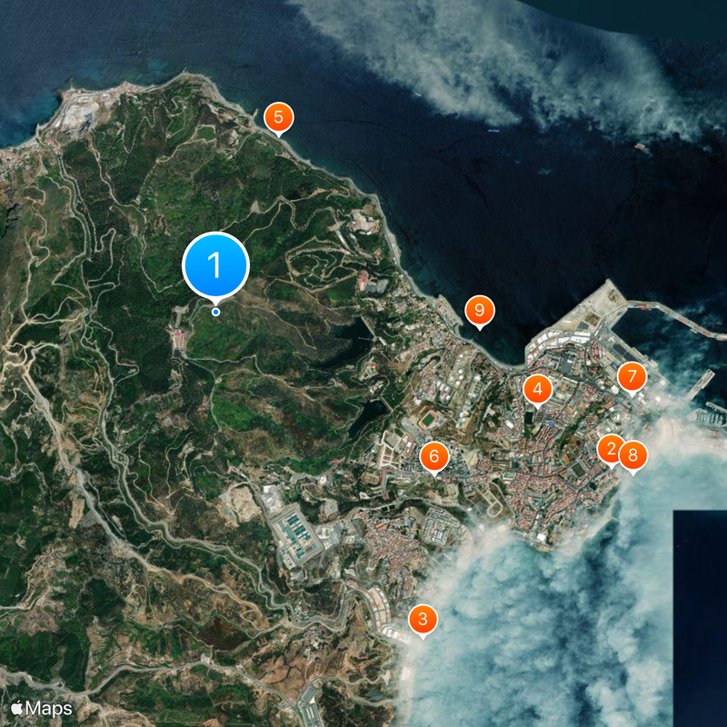 Ceuta border fence Mapa