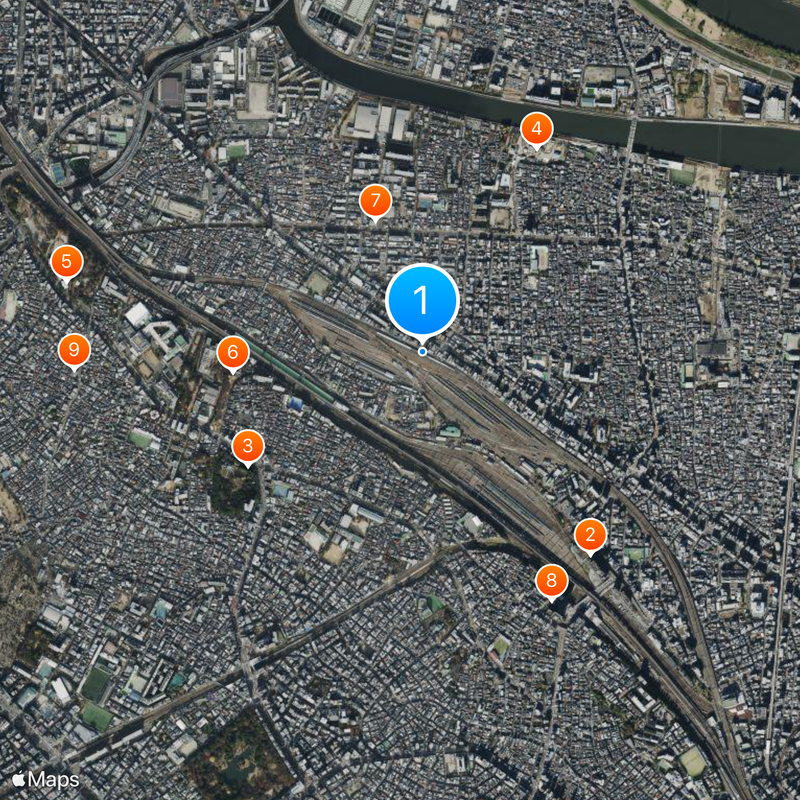 Oku Station Map