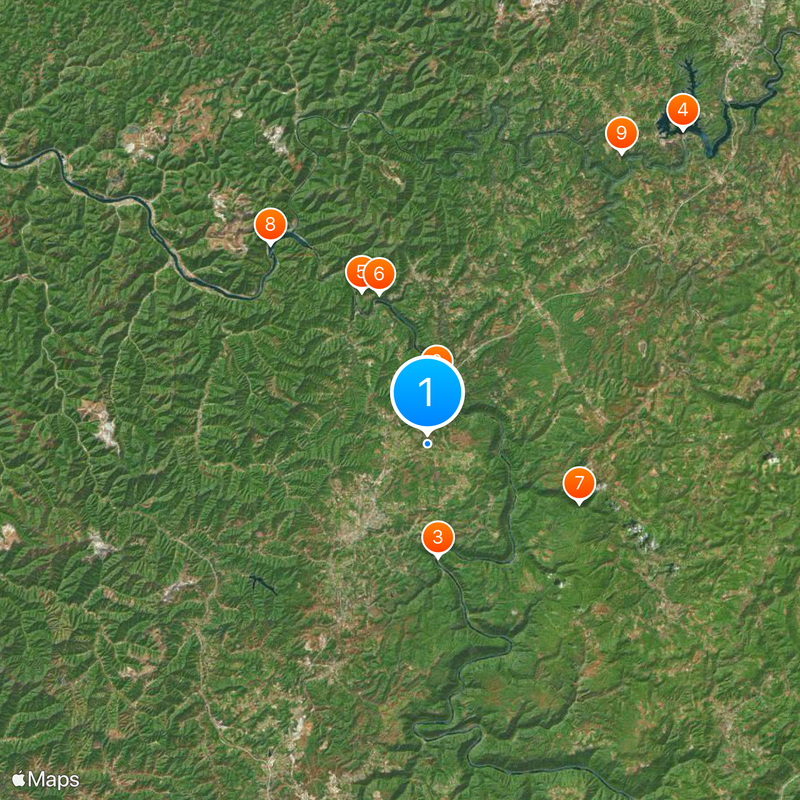 Contea di Fayette Mappa