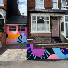 Biomorphic Flowers Mural