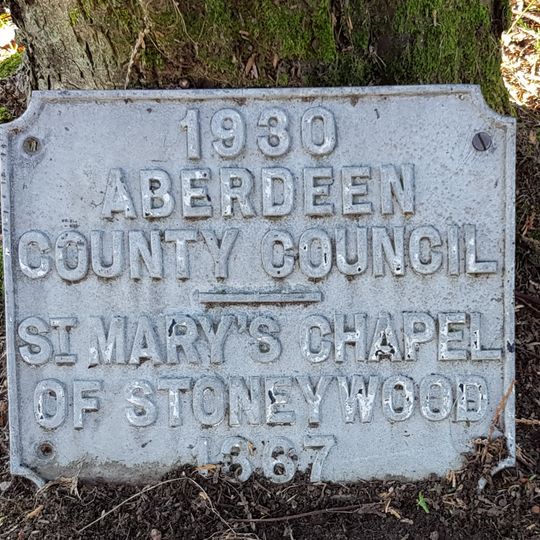 Commemorative plaque to St Mary's Chapel