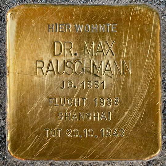 Stolperstein dedicated to Max Rauschmann