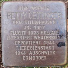 Stolperstein dedicated to Betty Oettinger