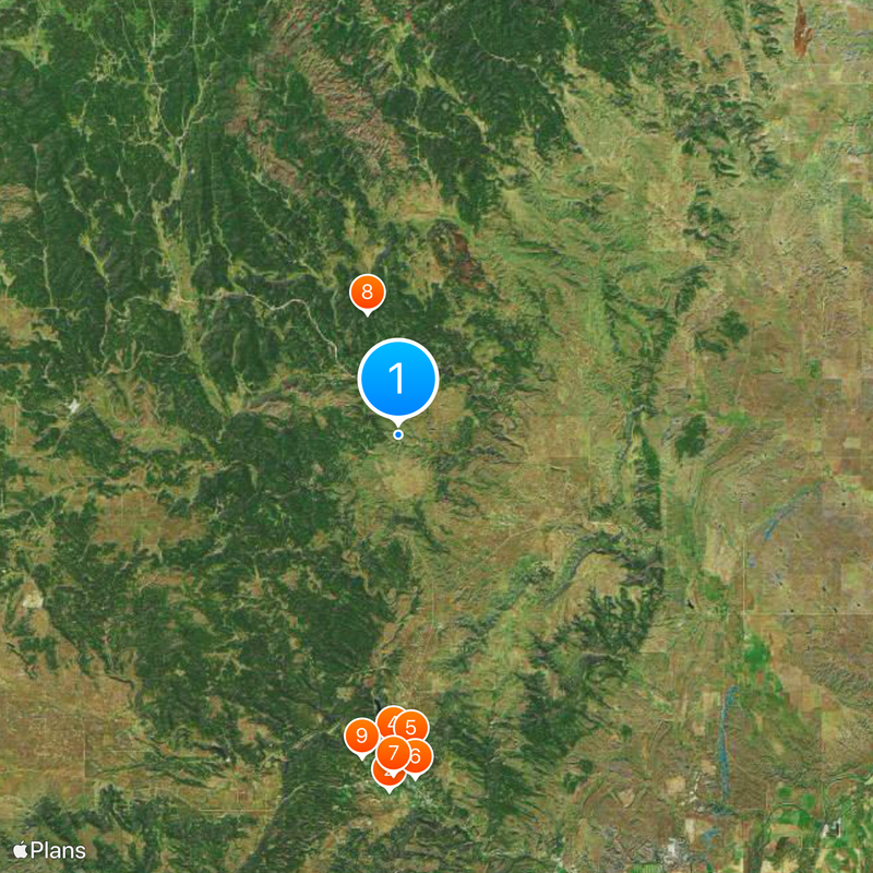 Parc national de Wind Cave Carte