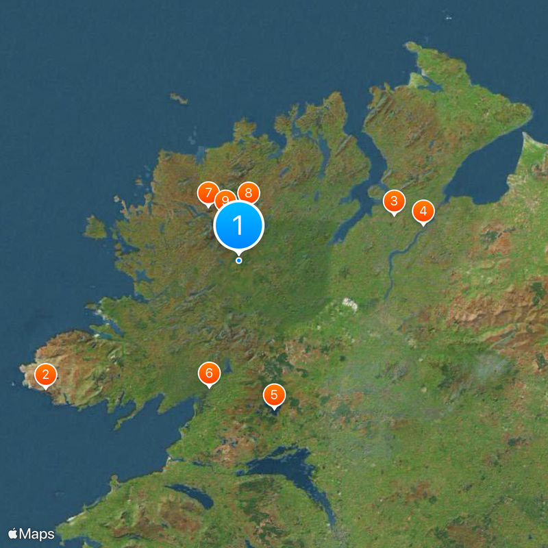 Condado de Donegal Mapa