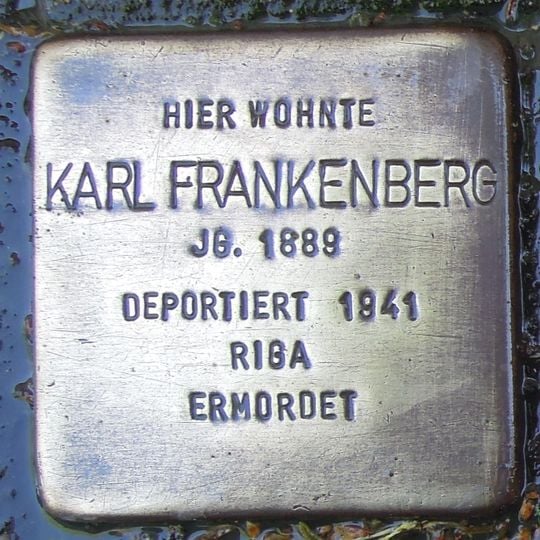 Stolperstein em memória de Karl Frankenberg