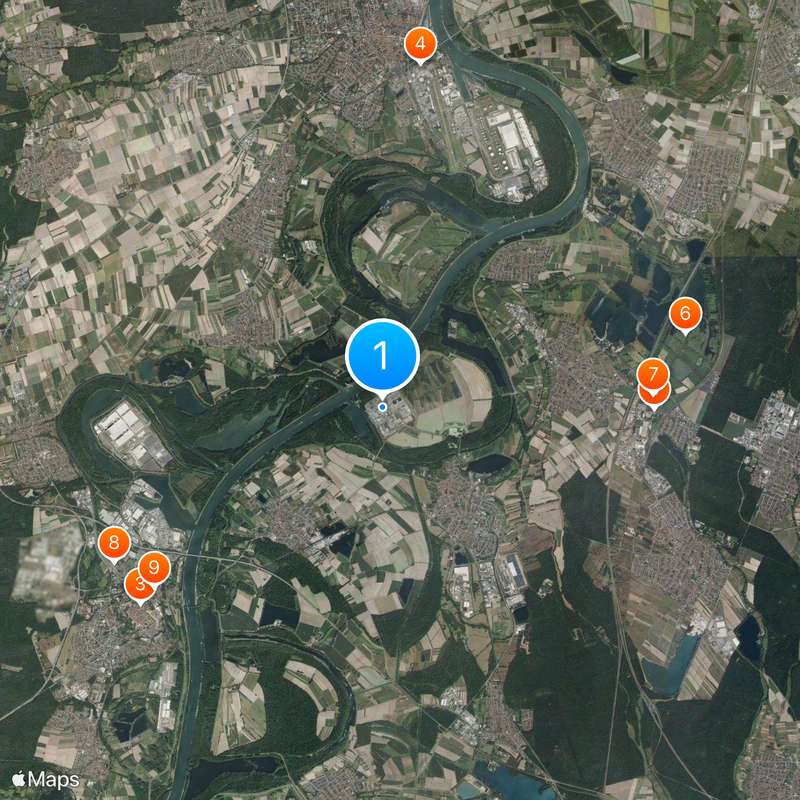 Philippsburg Nuclear Power Plant Map