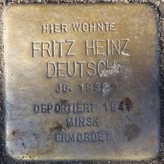 Stolperstein dedicated to Fritz Heinz Deutsch