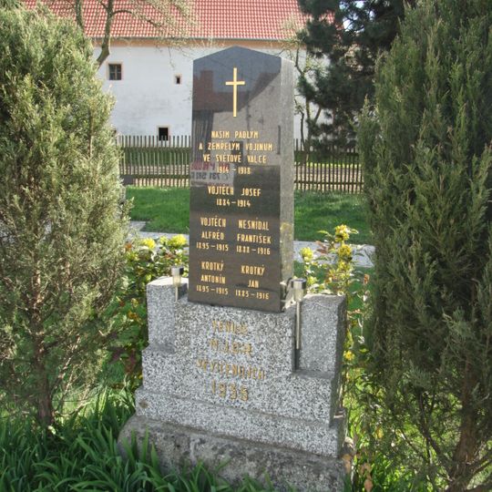 Památník obětem 1. sv. války ve Vícenicích
